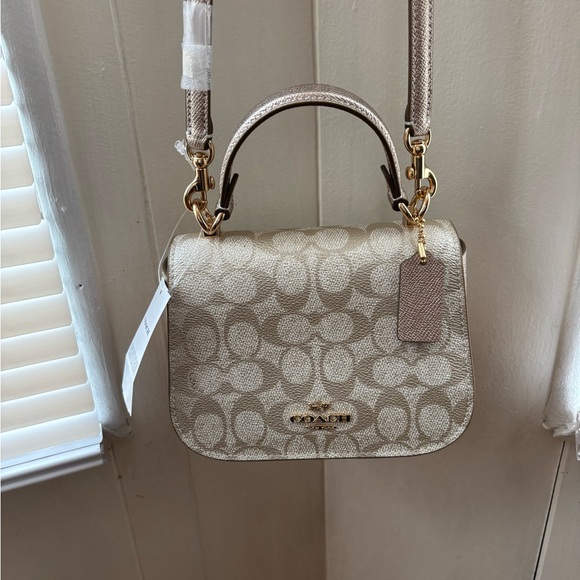 Coach Handbags - Coach Gold Lysa Top Handle Bag NWT